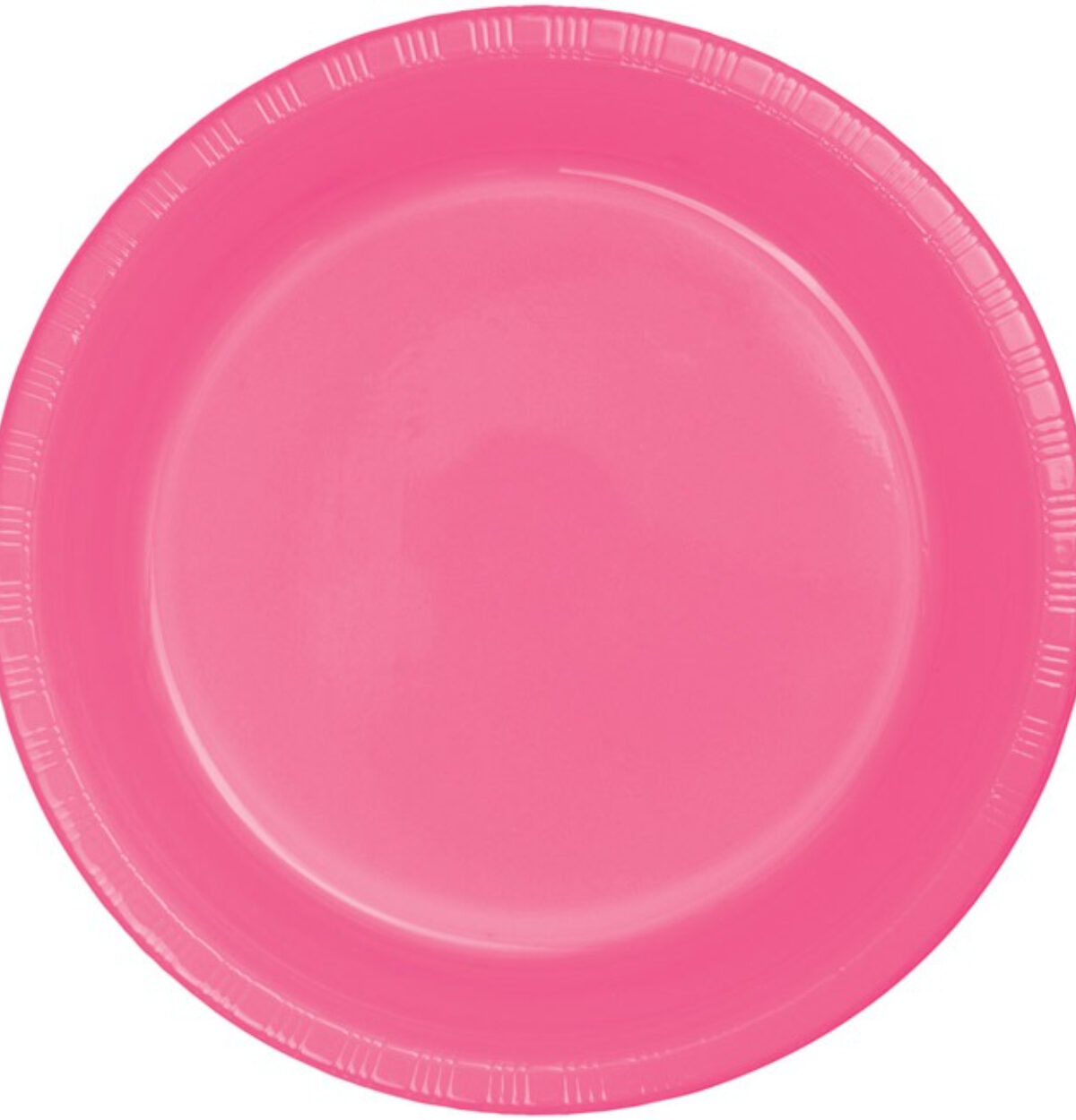 CANDY PINK 10.25" PLASTIC PLATES 20CT.