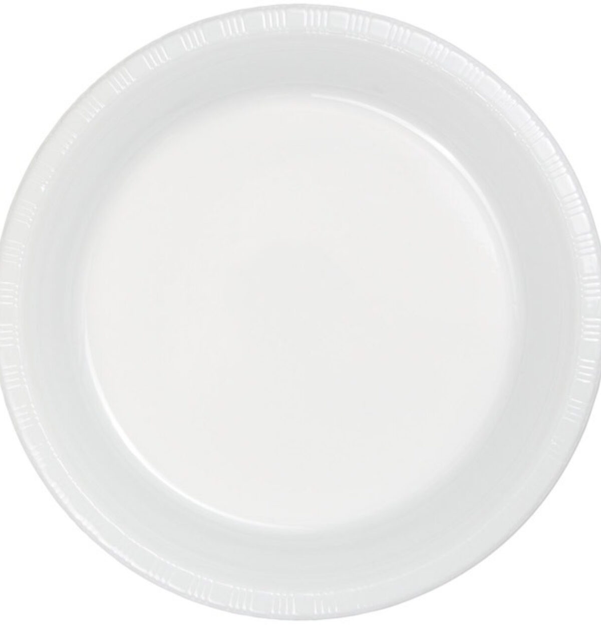 White 10.25" Plastic Plates - 20ct.