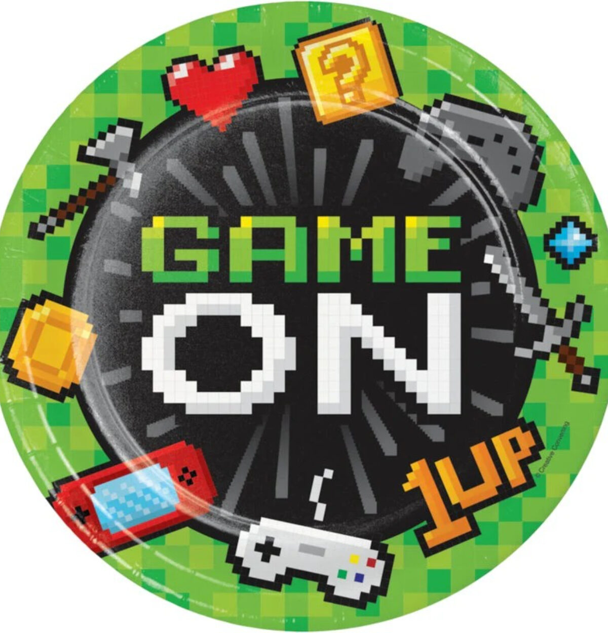9" PLATES 8CT GAMING PARTY 8ct.