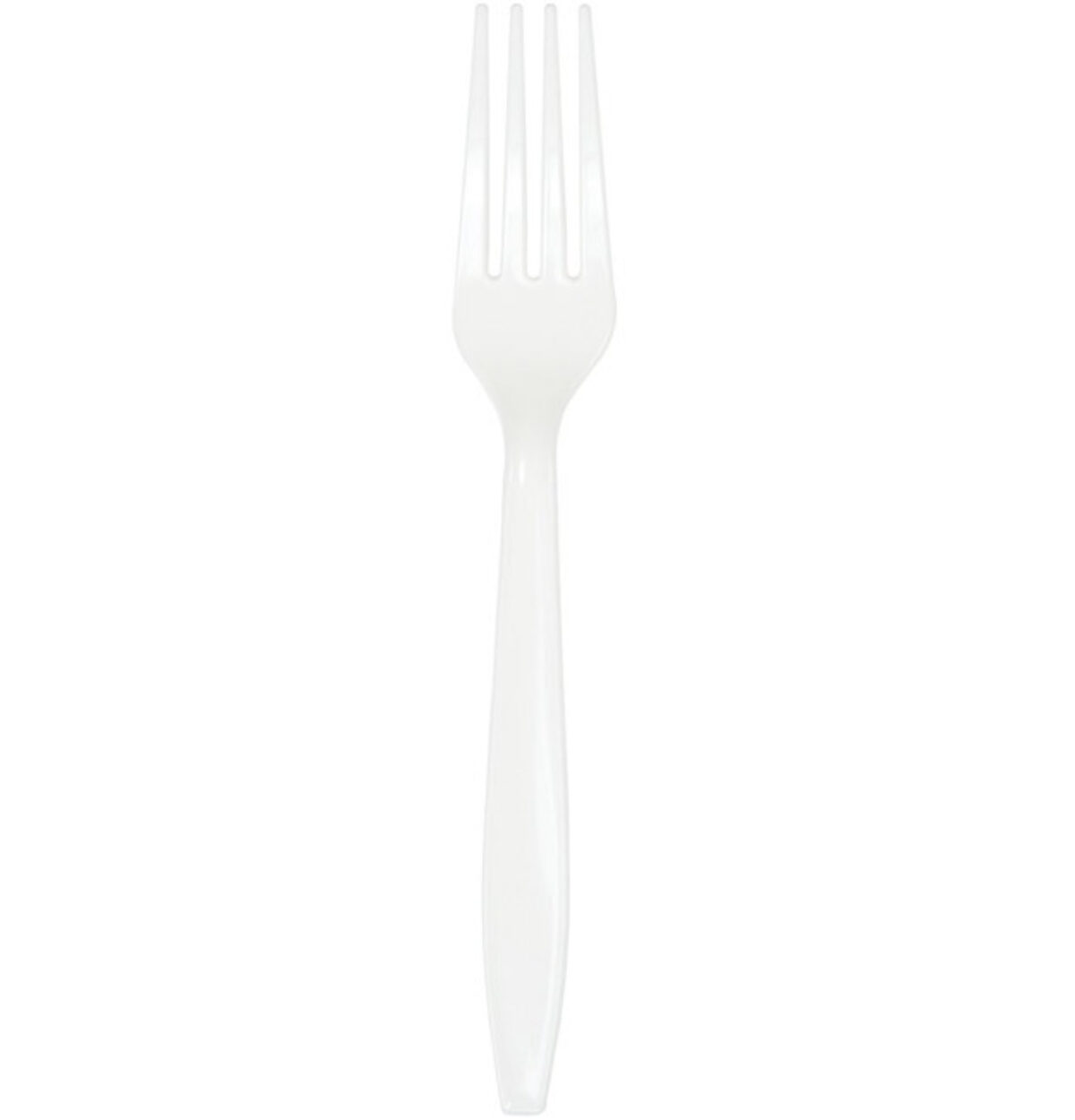Bright White Solid Plastic Forks 18ct.