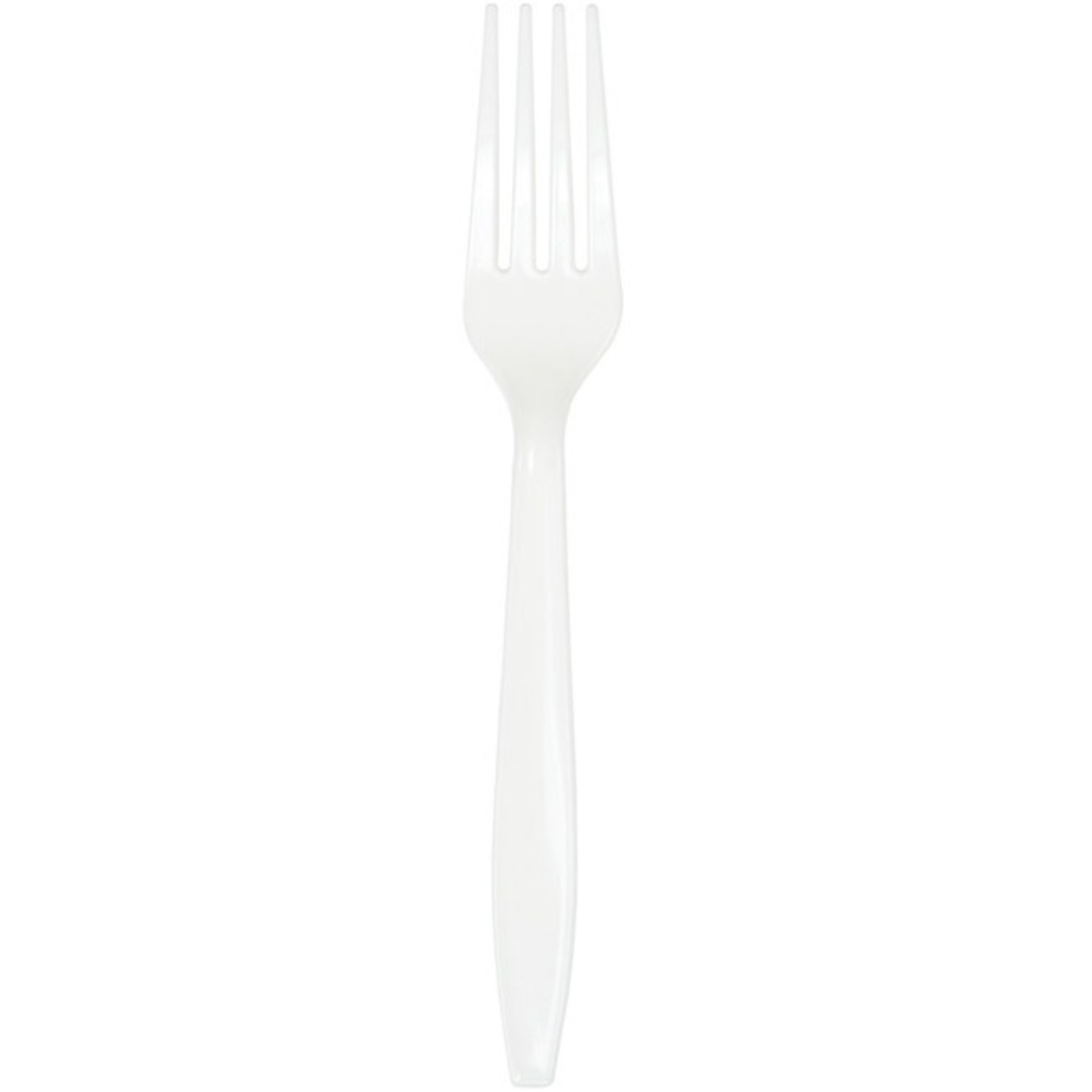 imgi_46_7511.jpg Bright White Solid Plastic Forks 18ct. - Image 1