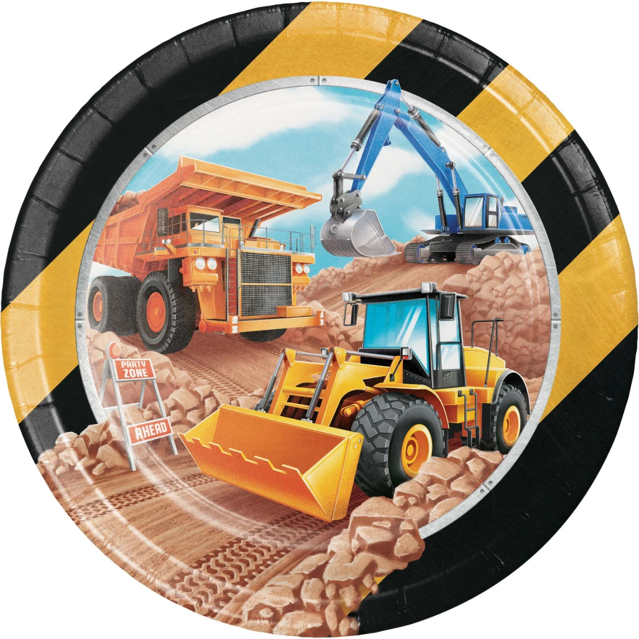 imgi_48_339791.jpg Big Dig Construction 9" Plates 8ct. - Image 1