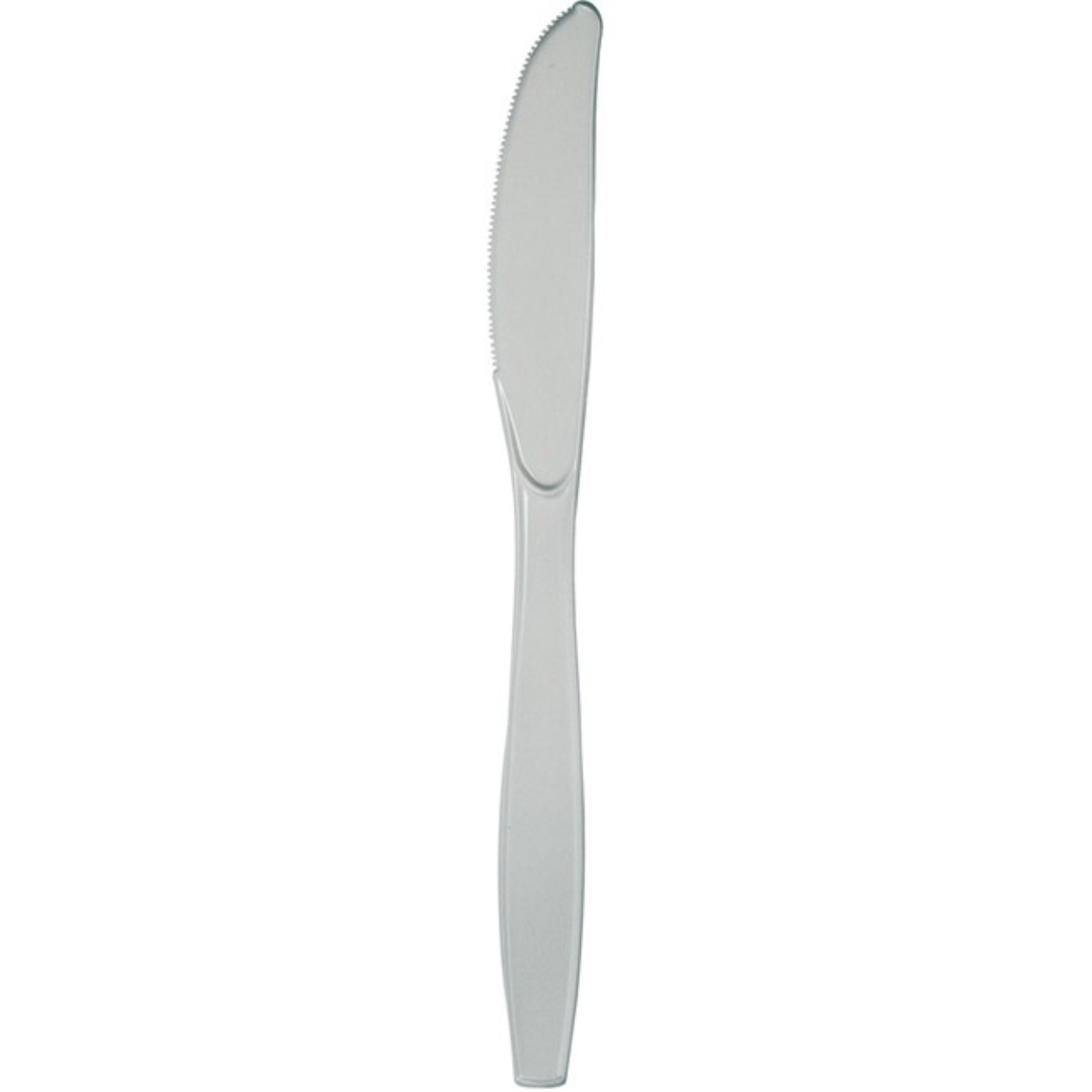 imgi_55_7514.jpg Shimmering Silver Plastic Knives 24ct. - Image 1