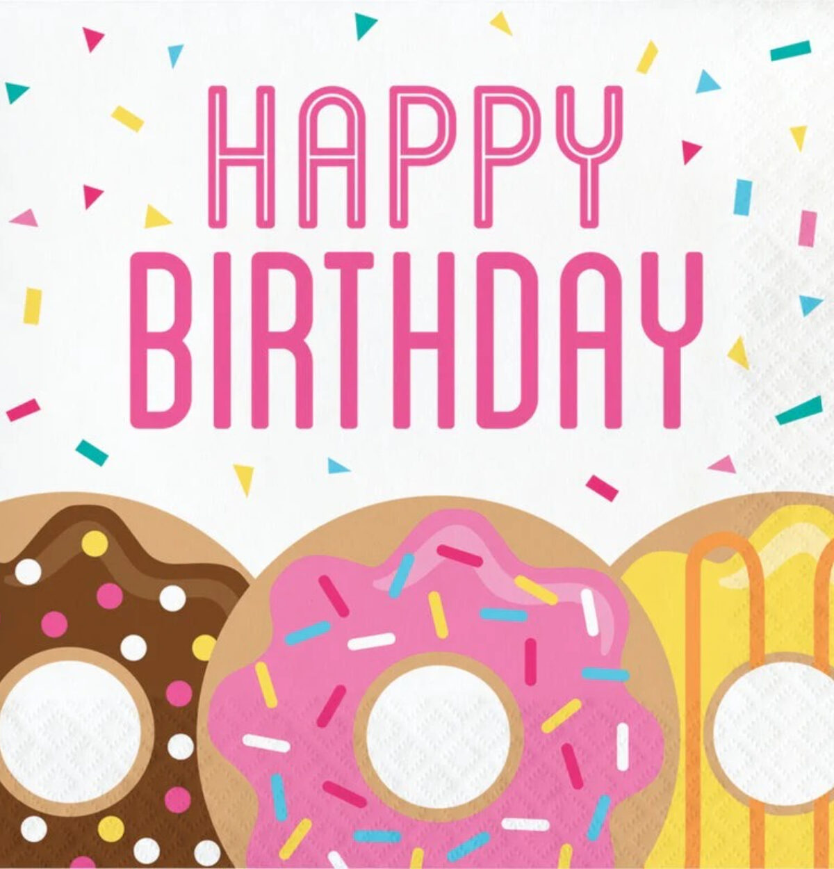 DONUT TIME HAPPY BIRTHDAY LUNCH NAPKINS 16ct.