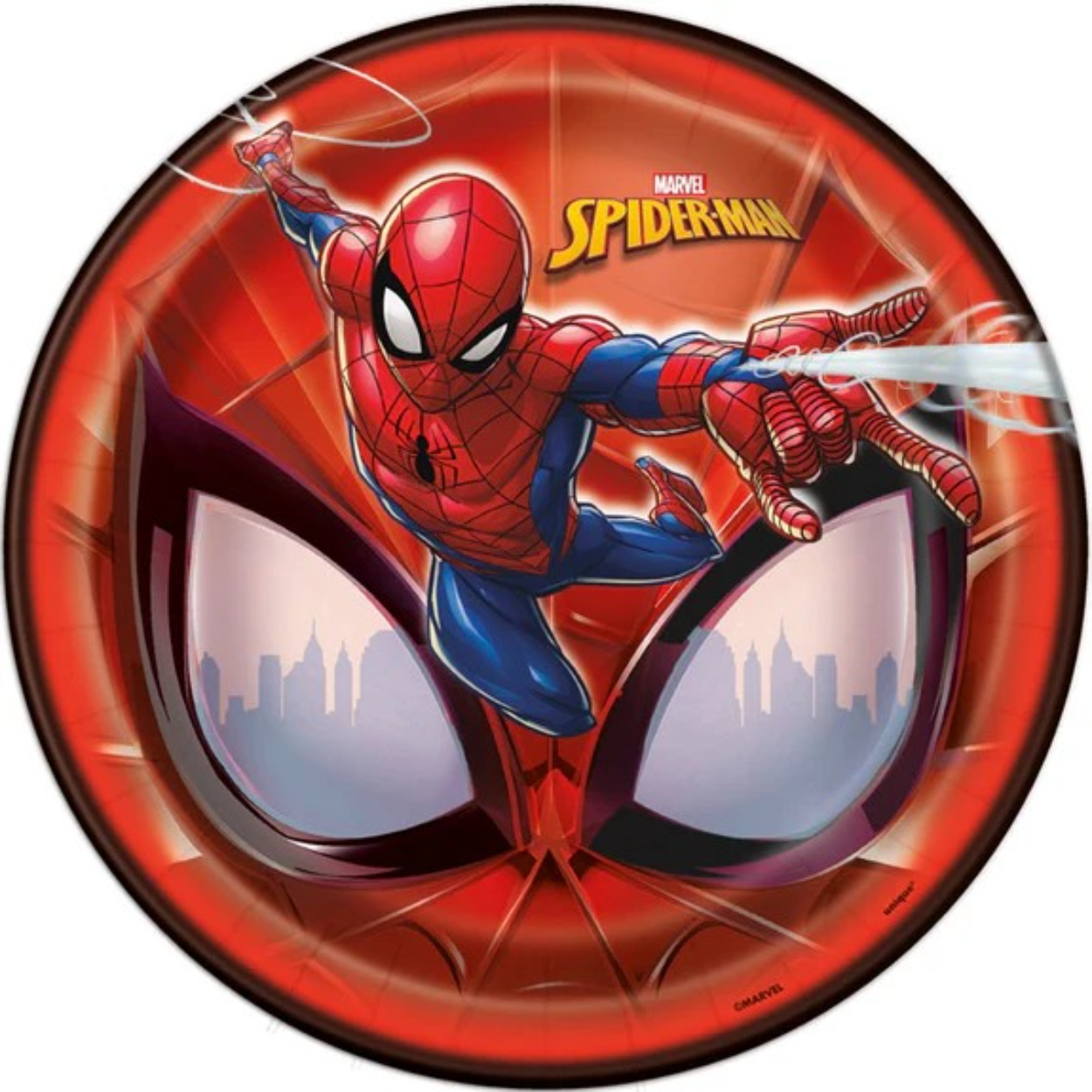 imgi_57_59225_07619bbf-b3f7-4f1b-82d7-f37841901206.jpg SpiderMan Round 9" Dinner Plates 8ct. - Image 1