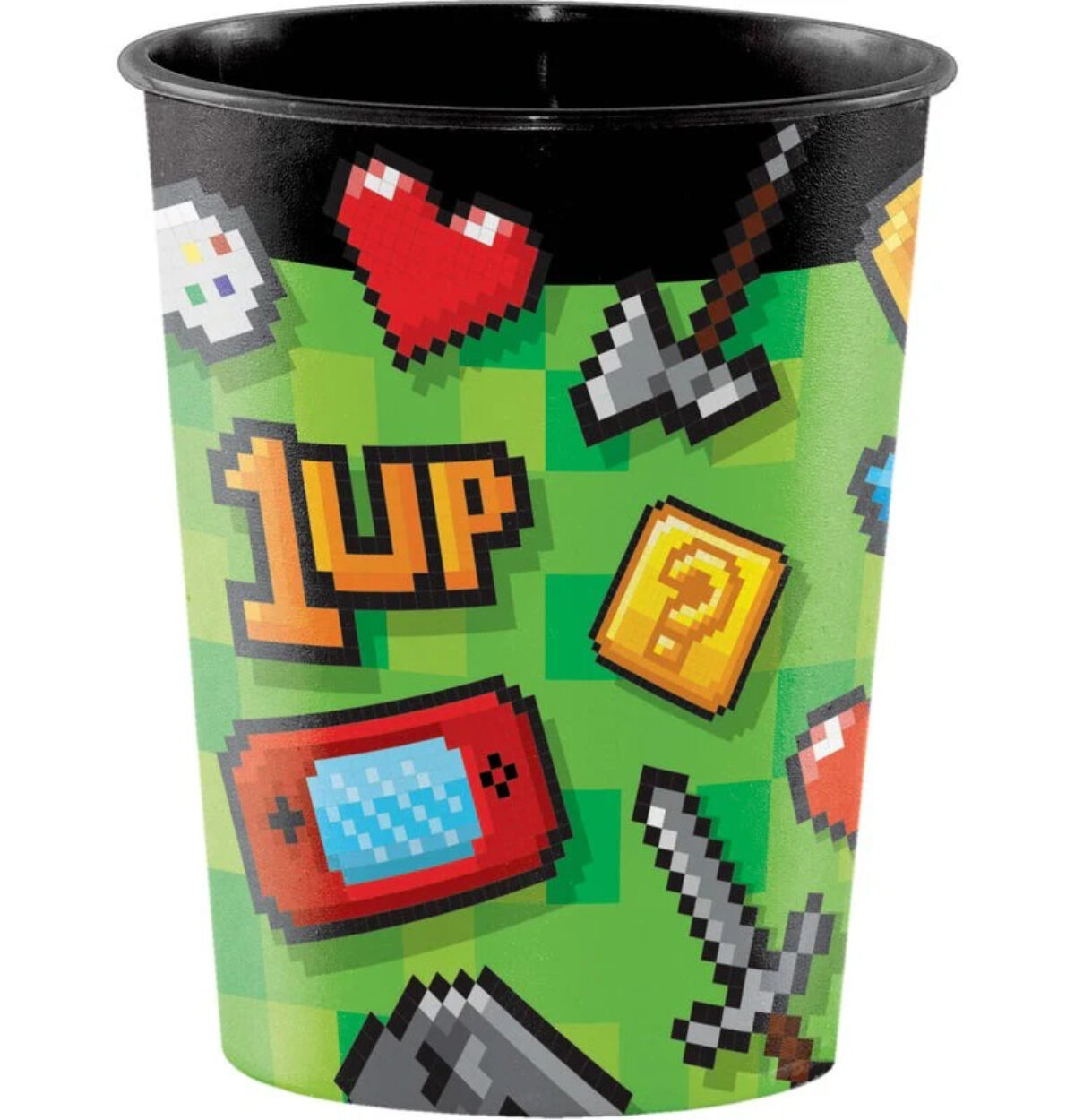 16OZ PLASTIC KEEPSAKE CUP GAMING PARTY 1CT.