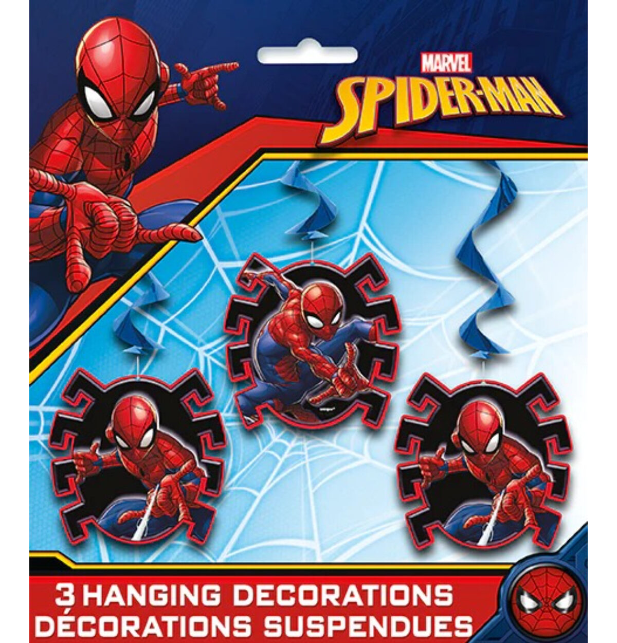 SpiderMan Hanging Swirl Decorations 26" 3ct.