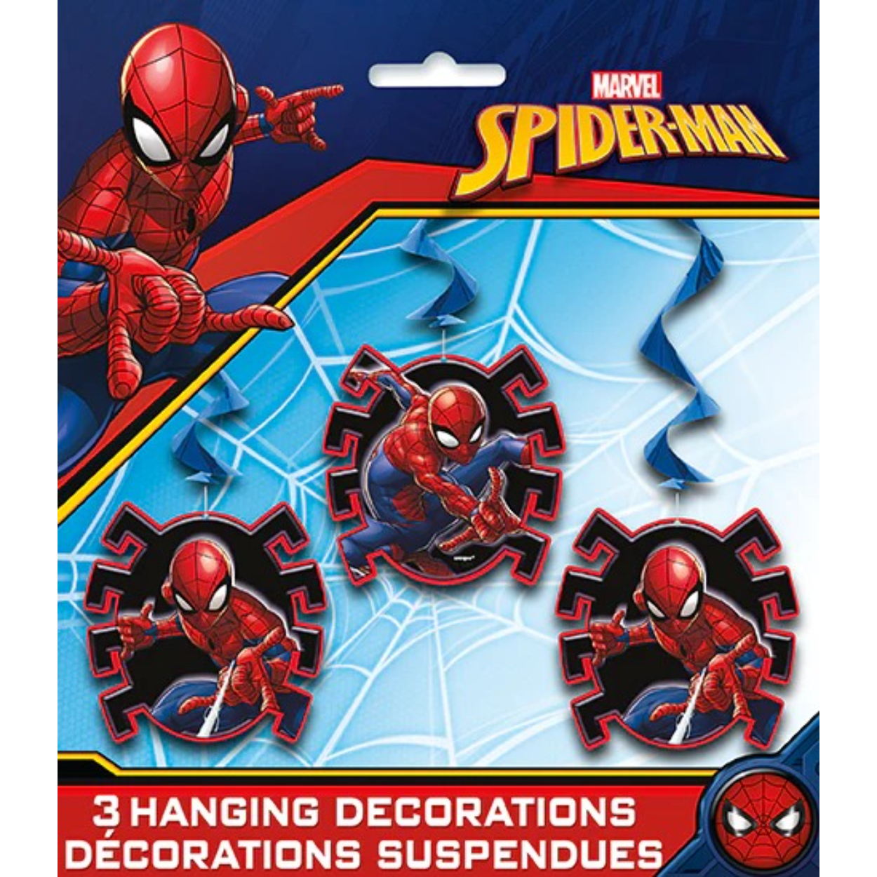 imgi_93_59229pkg.jpg SpiderMan Hanging Swirl Decorations 26" 3ct. - Image 1