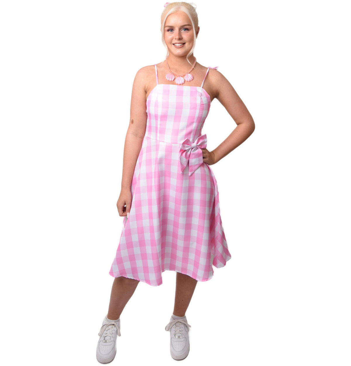 80S PINK DOLL FASHION SUMMER DRESS WOMEN'S COSTUME X-SMALL 2-4 - BARBIE INSPIRED