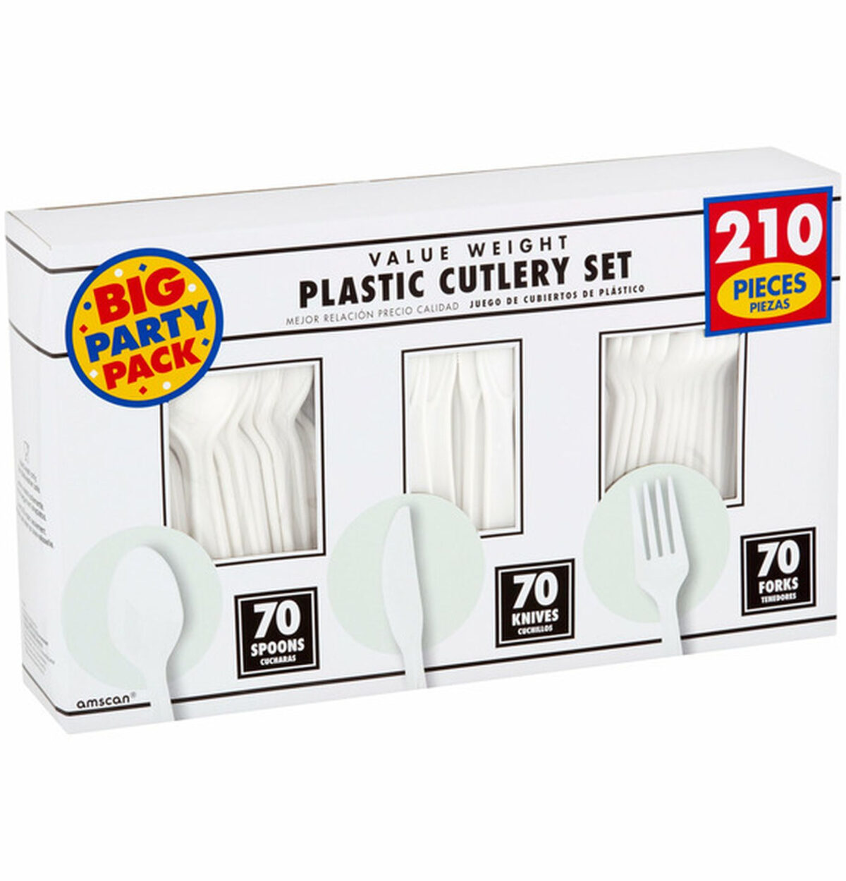 White Value Window Box Cutlery Set