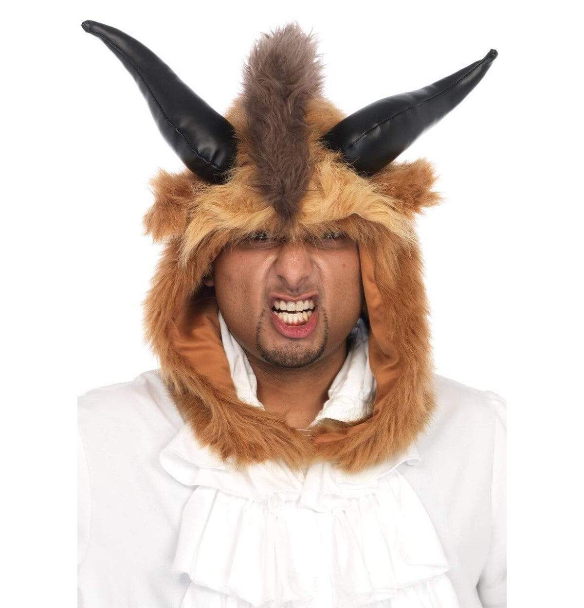 Men's Brutal Beast Hood Mask With Horns