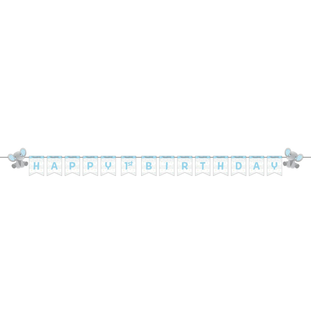 Enchanting Elephant DIY Shaped Banner w/ribbon - Boy