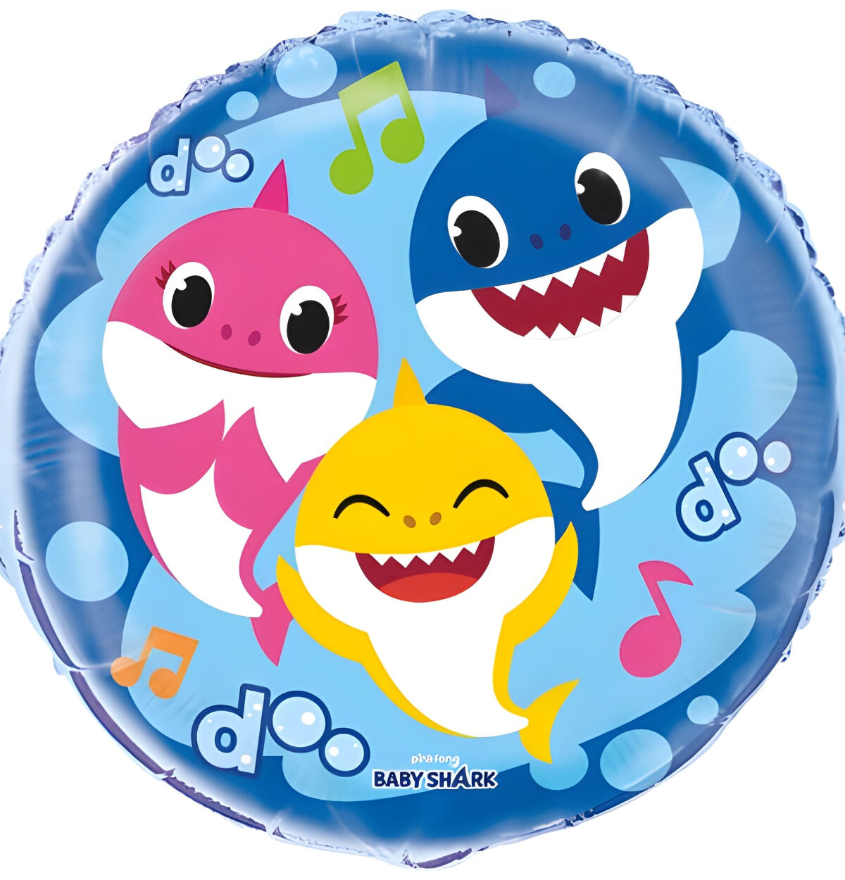 18" Baby Shark Multicolor Round Foil Balloon