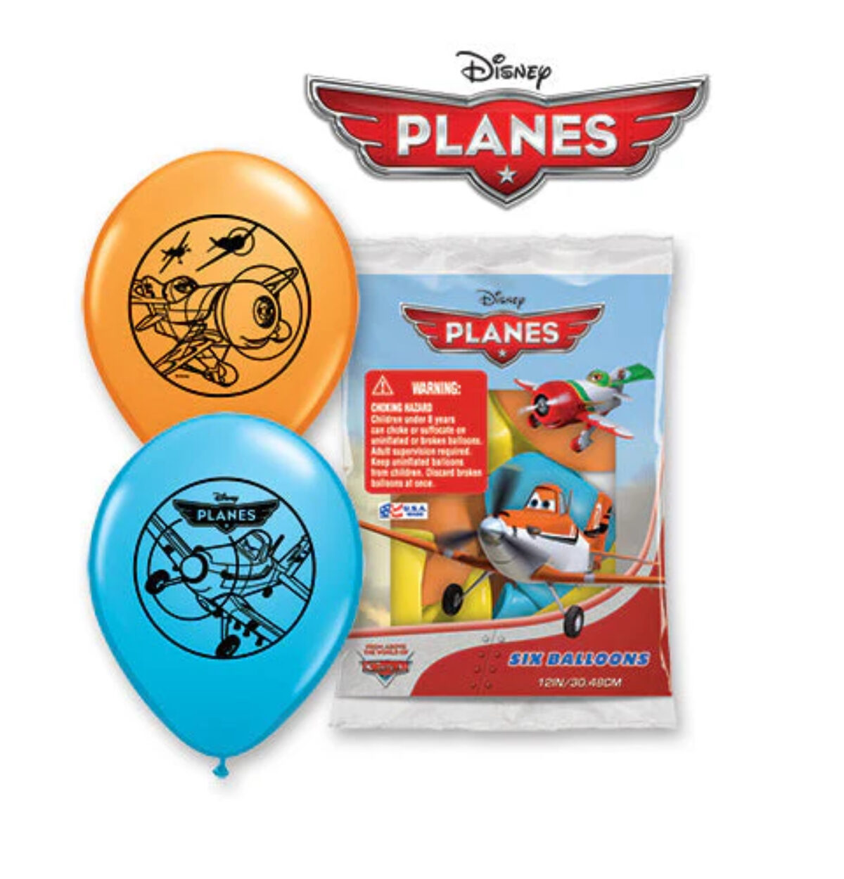 Assorted Disney Planes Latex 6ct.
