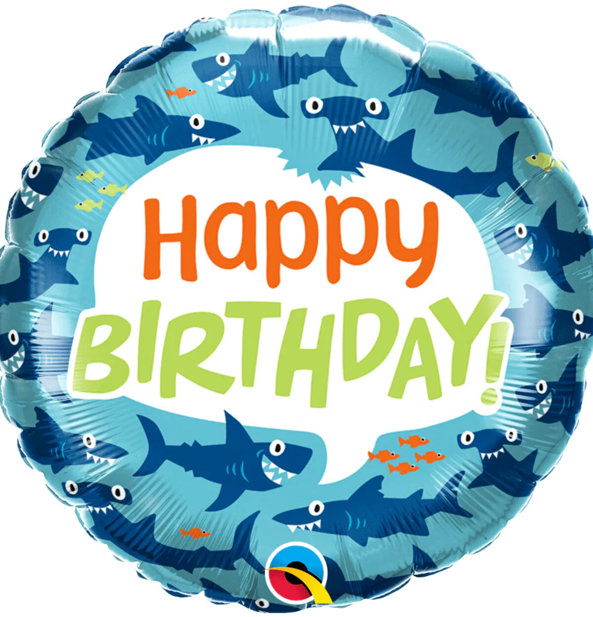18" Birthday Fun Sharks Balloon #301
