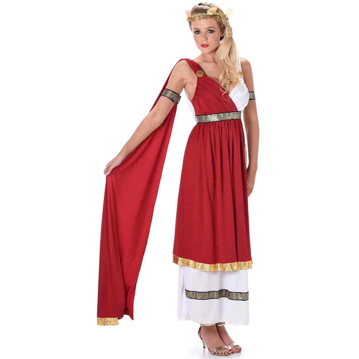 romanempress-2-2.jpg ANCIENT ROMAN EMPRESS WOMEN'S COSTUME MEDIUM 10-12 GREEK - Image 1