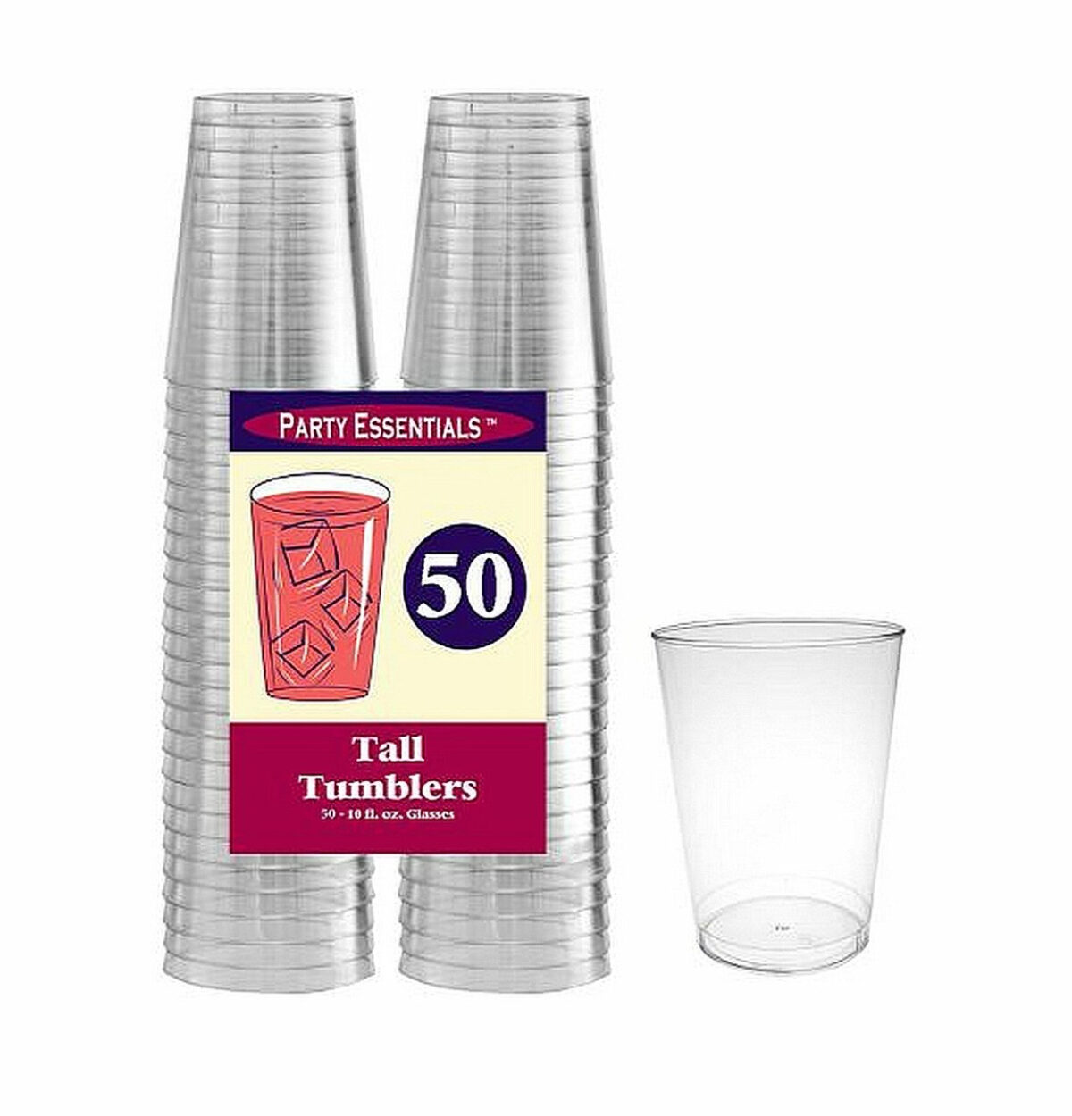 10OZ. TUMBLERS CLEAR 50CT.