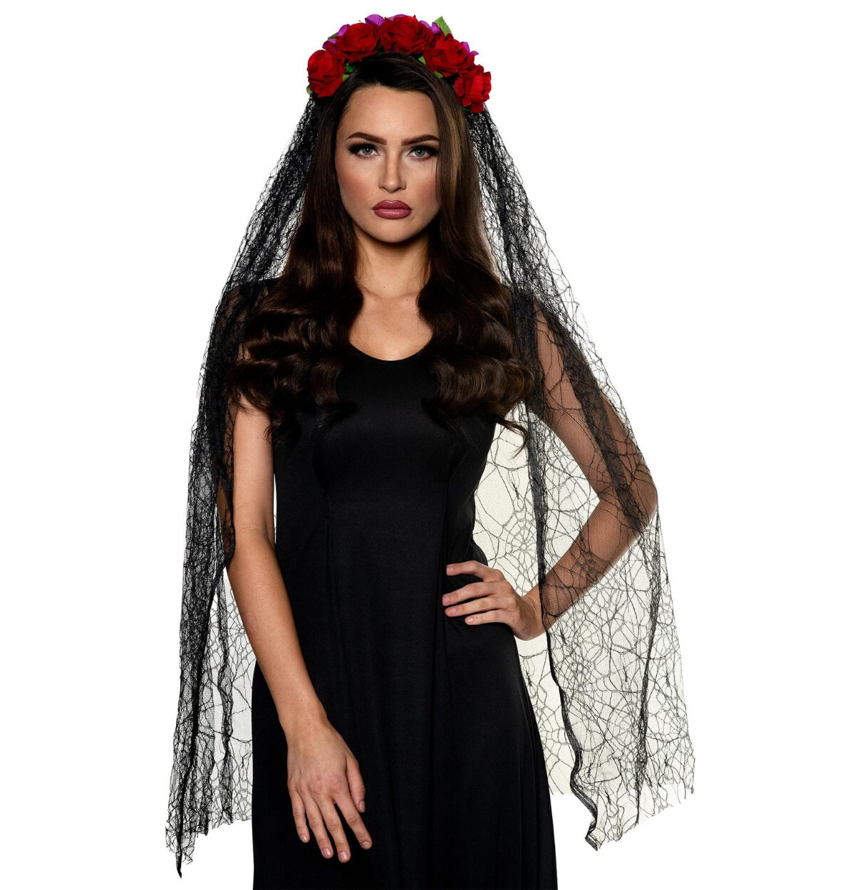 Day of the Dead - Mantilla with Attached Veil