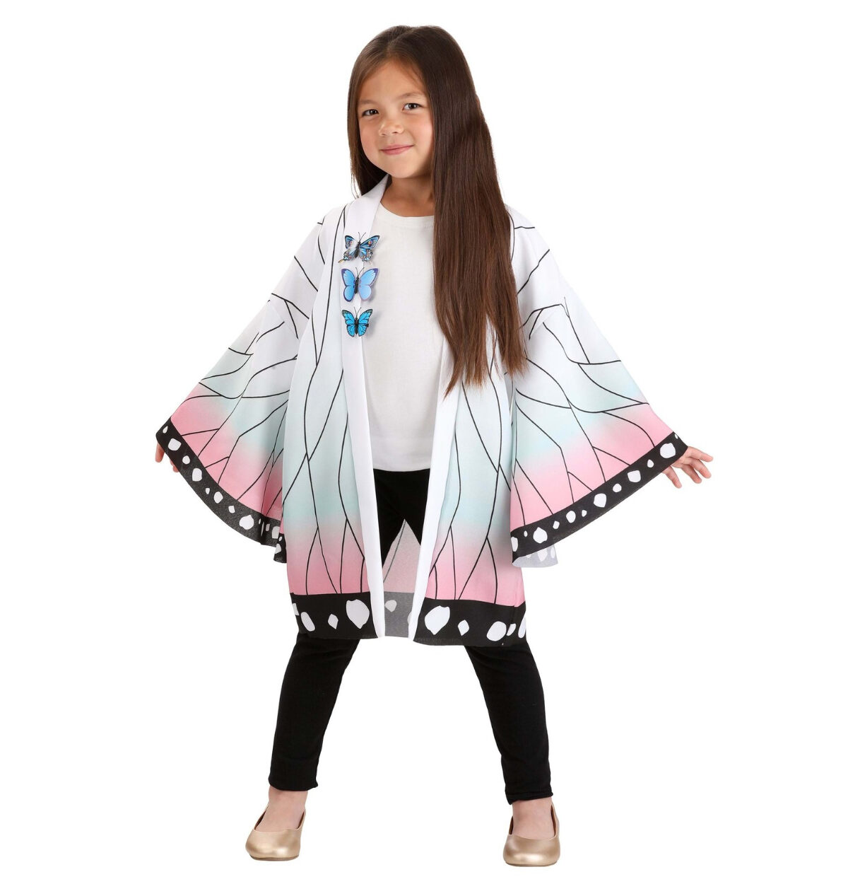 ANIME BUTTERFLY ROBE GIRL'S COSTUME SMALL 3-4