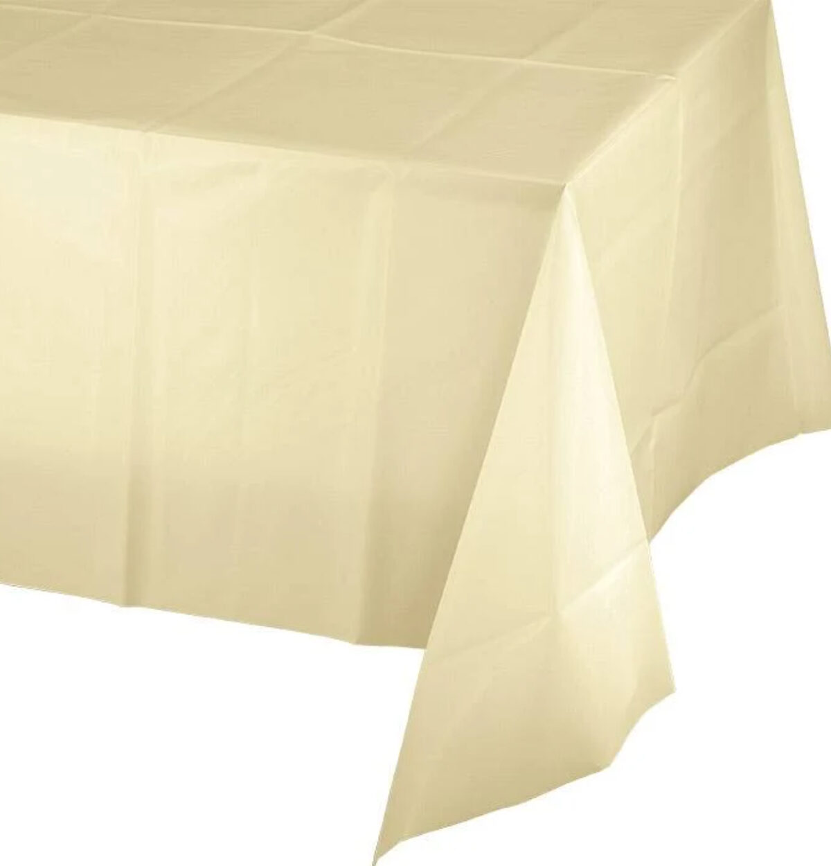 Ivory Plastic Table Cover 54"x108"