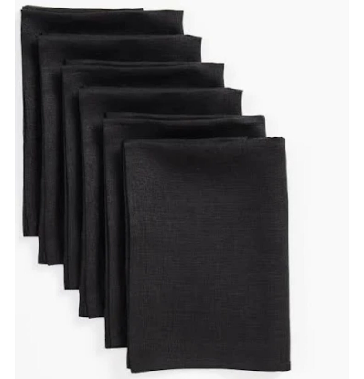 FABRIC NAPKIN, 6 PCS/PACK Black