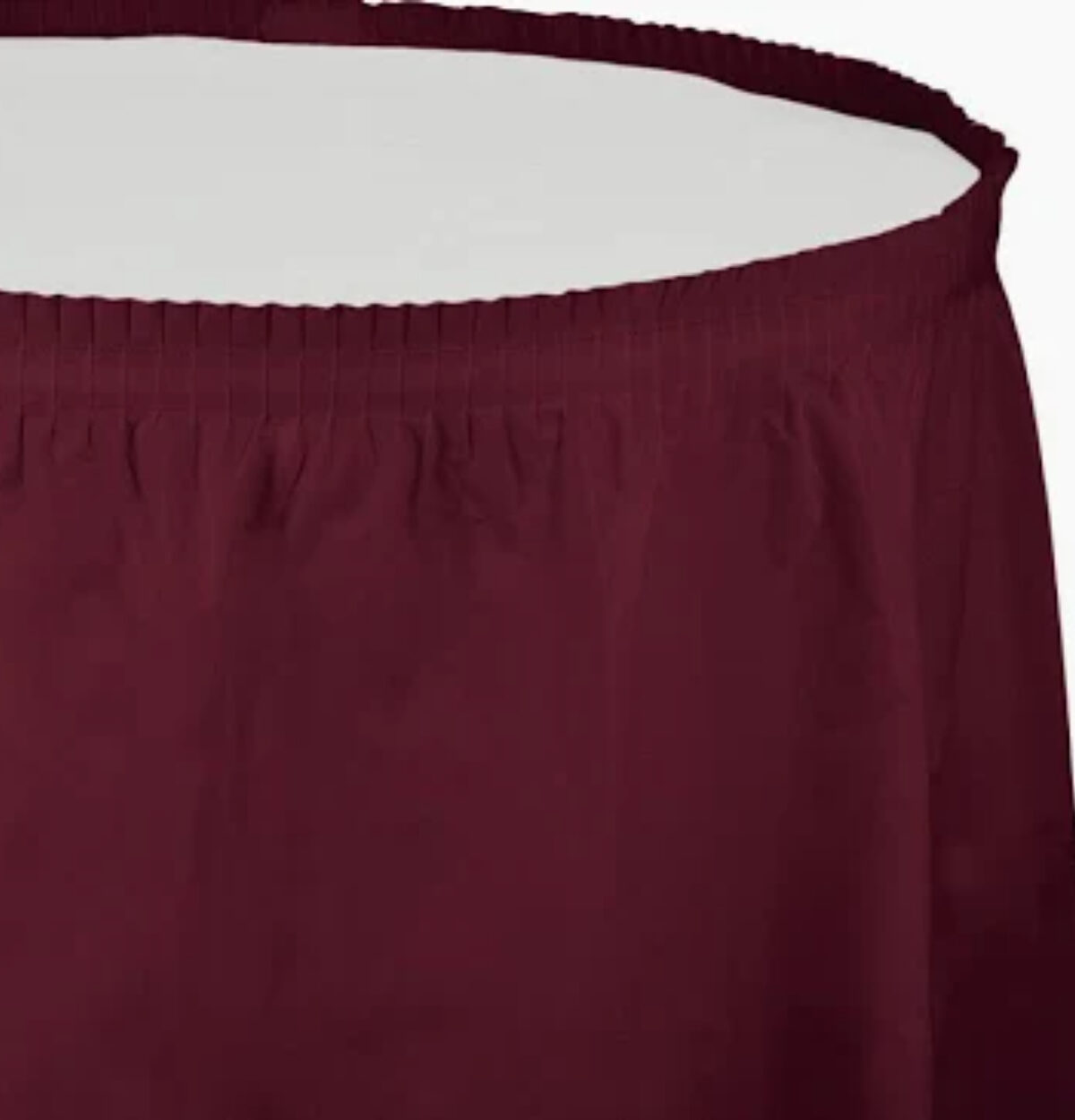 Burgundy Plastic Table Skirt 29in x 14ft