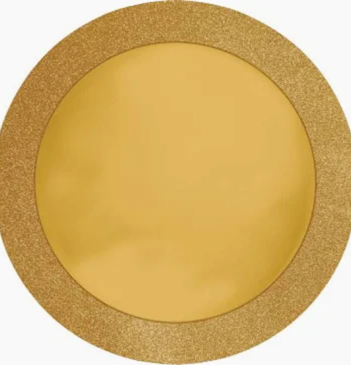 14" Round Gold Glitz Placemat with 2" Glitter Border 8ct.