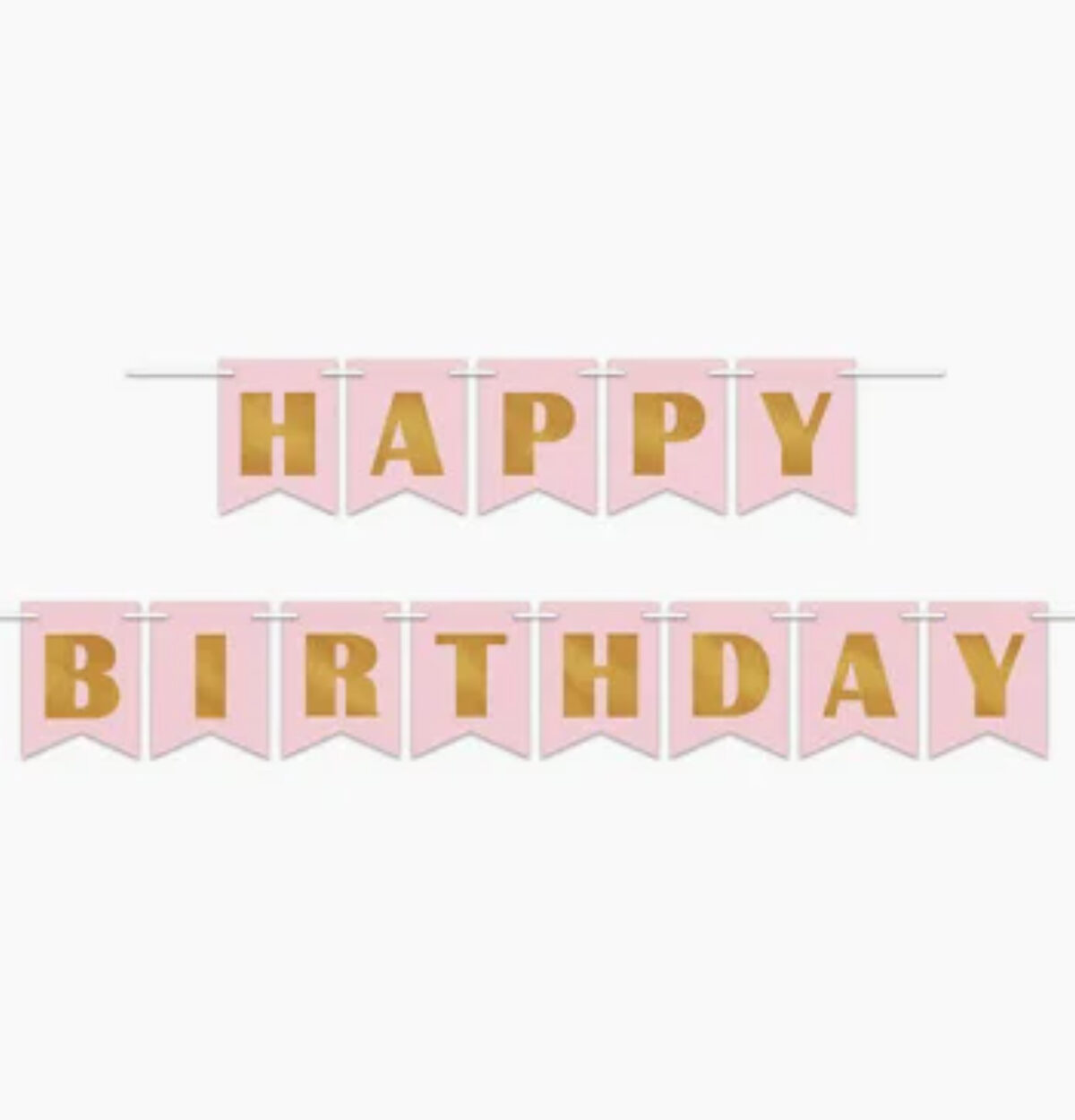 Foil Happy Birthday! Streamer - Rose Gold