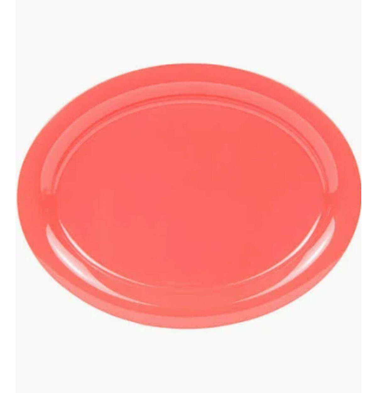 Coral Paper Oval Platter 8ct