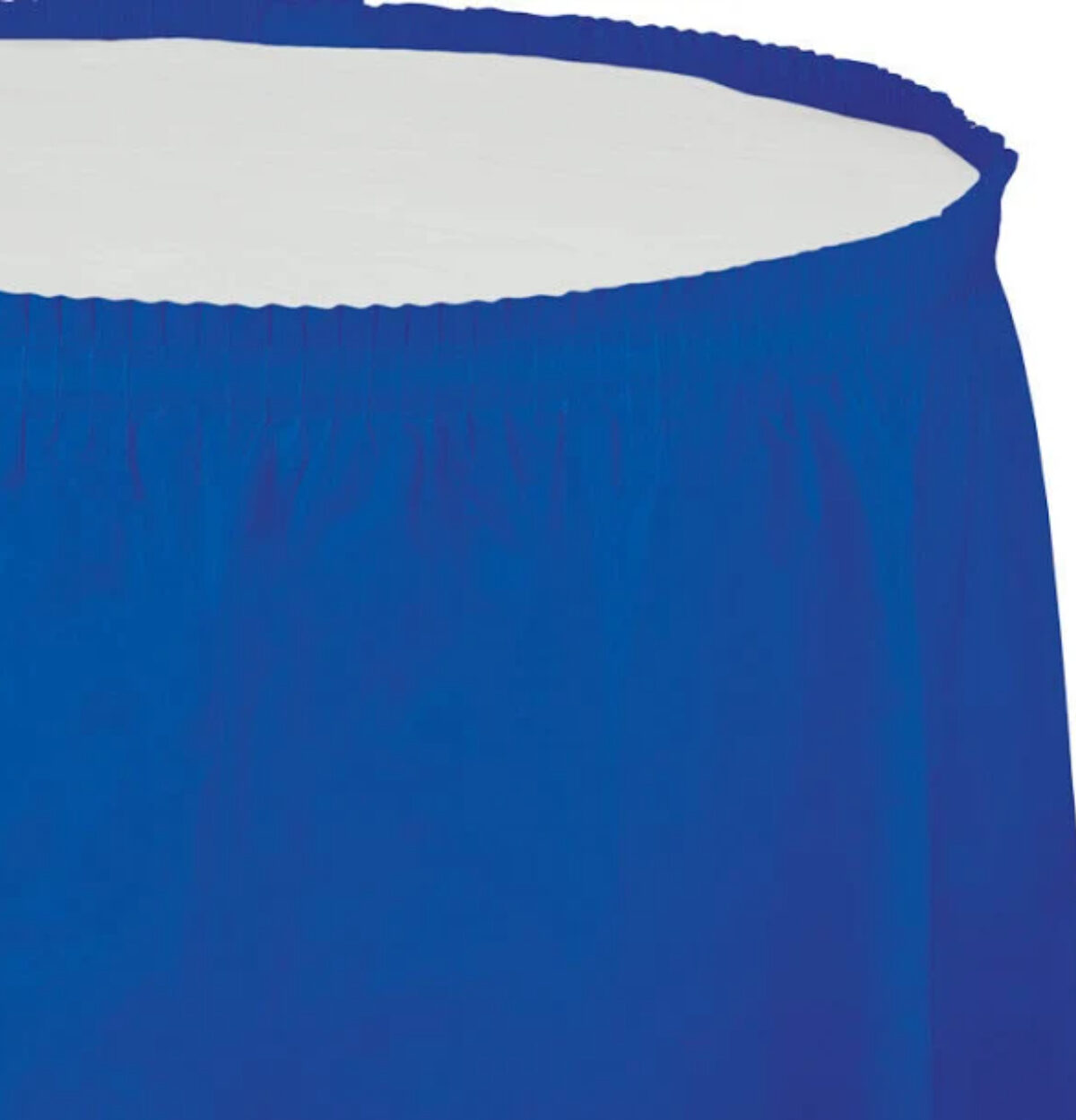 Cobalt Blue Plastic Table Skirt 29in x 14ft