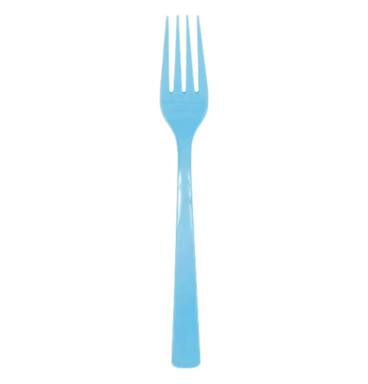 Powder Blue Solid Plastic Forks 18ct.