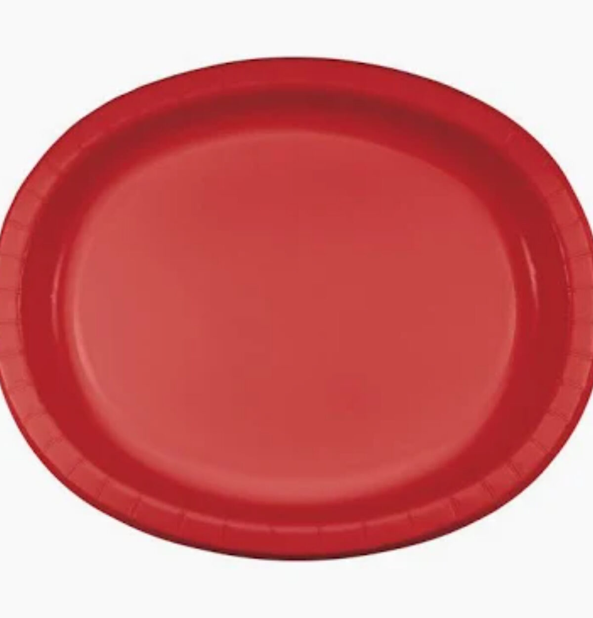 Classic Red Paper Oval Platter 8ct.