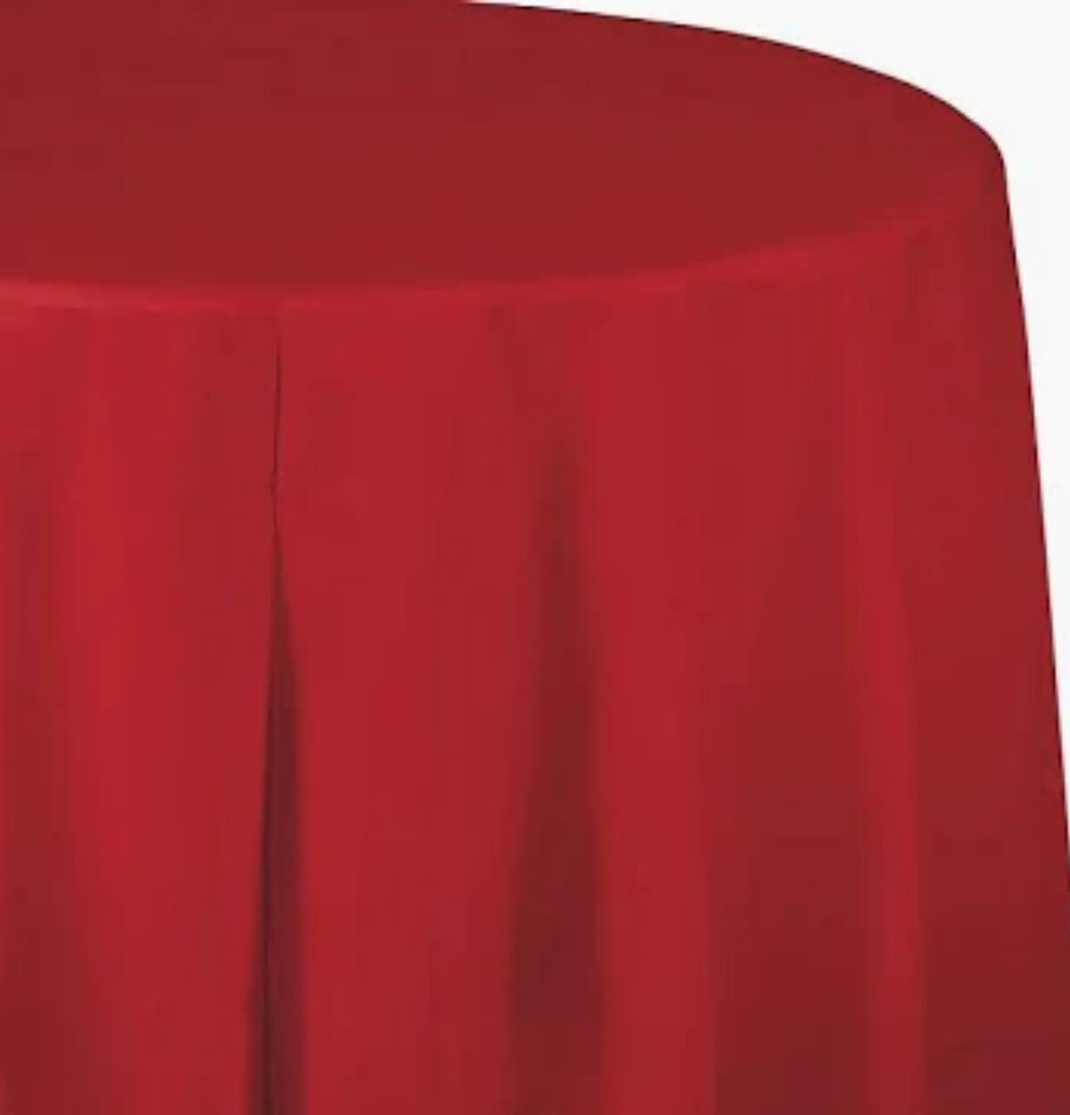 Classic Red Plastic Octy-Round Tablecover 82"