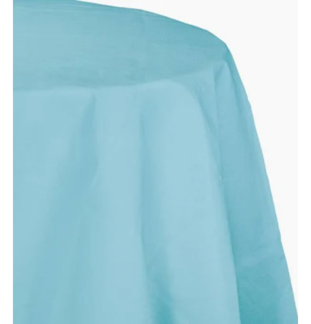 Pastel Blue Plastic Octy-Round Tablecover 82"