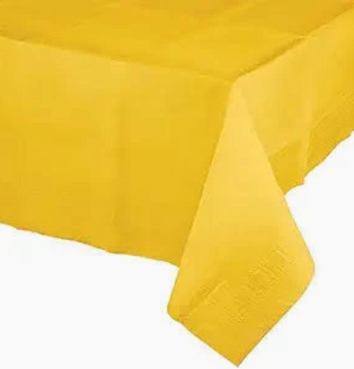 School Bus Yellow Tissue-Poly Table Cover 54"x108"