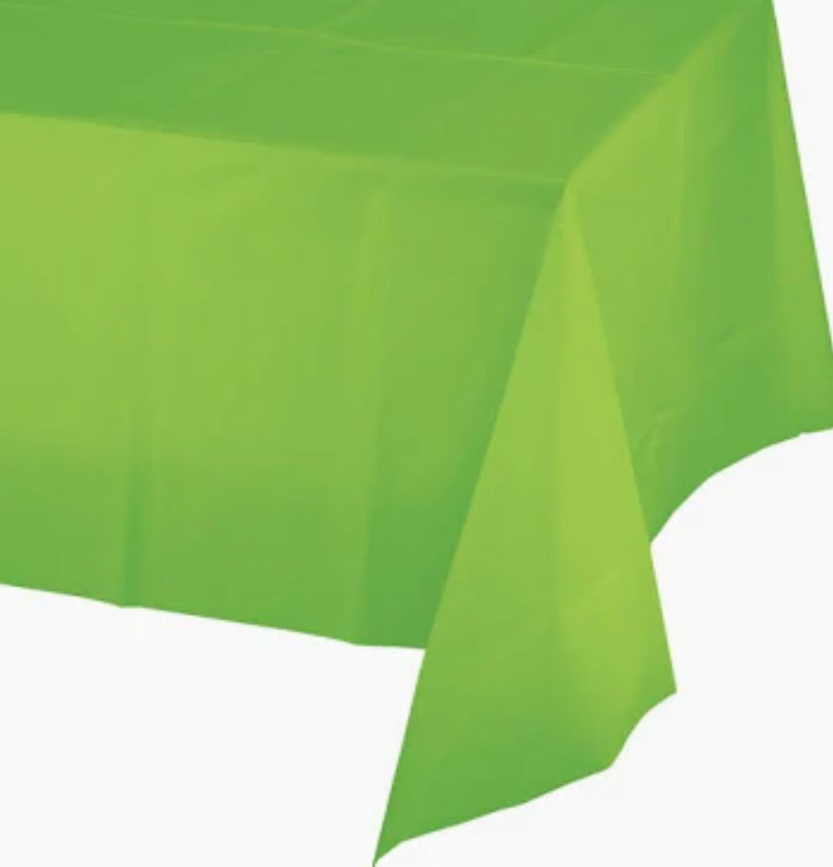 Lime Green Solid Rectangular Plastic Table Cover 54" x 108"