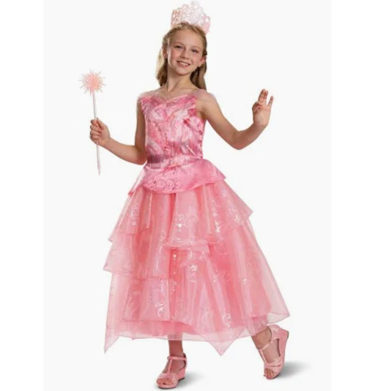 GLINDA PINK DRESS DELUXE CHILD COSTUME M 7 TO 8