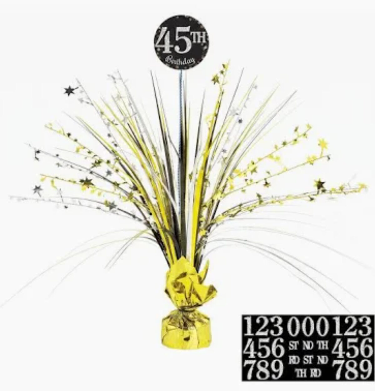 Golden Age Birthday Foil Centerpiece
