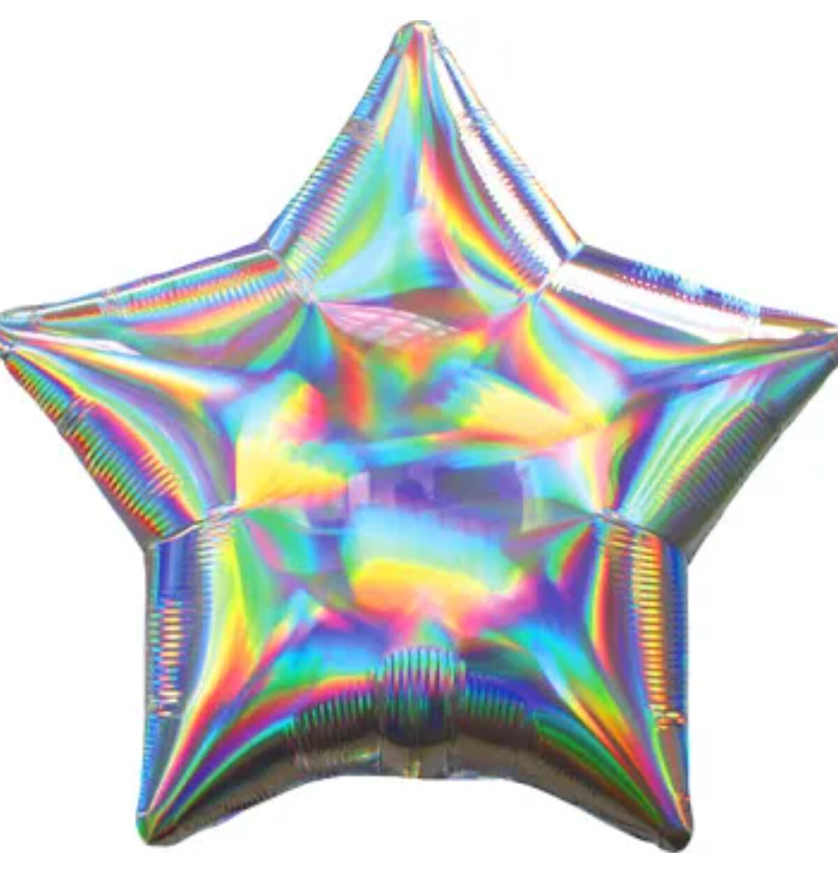 19" Iridescent Silver Star Balloon #729