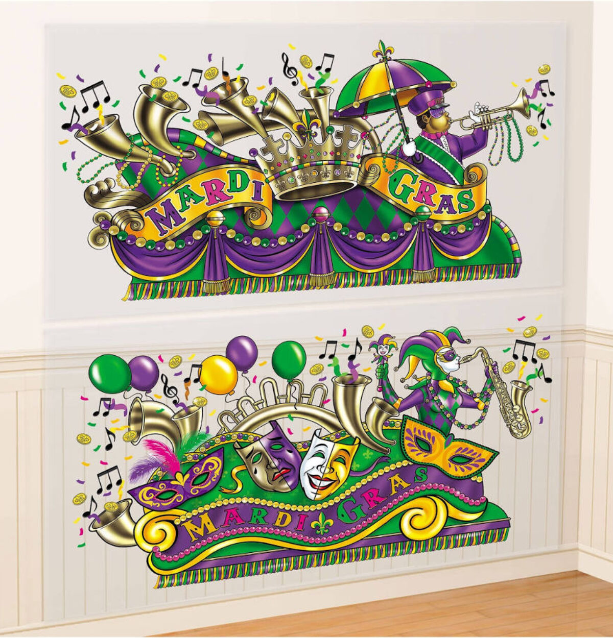 Mardi Gras Float Scene Setters Backdrop