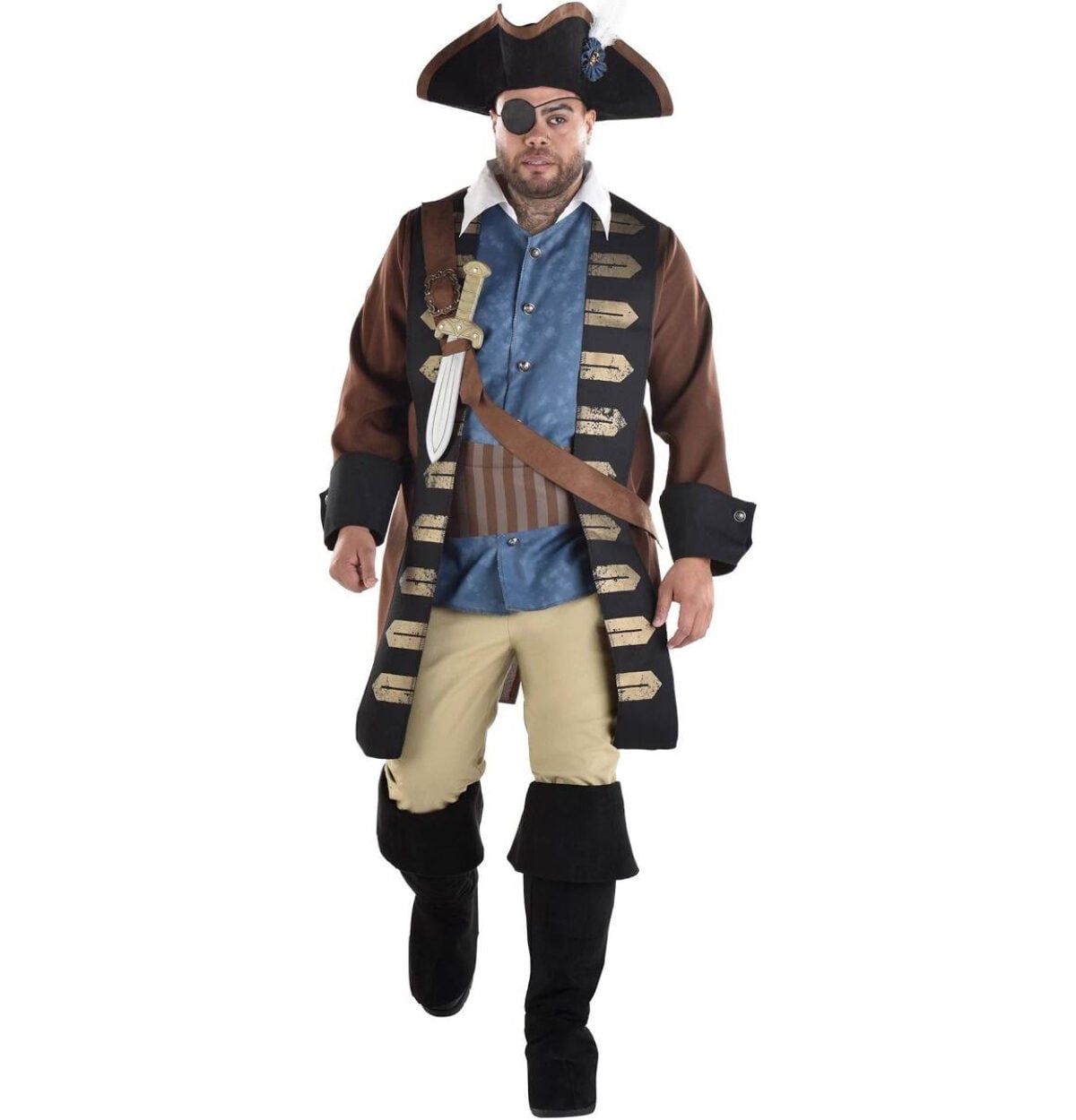 Shipwrecked Pirate Adult Costume - Plus XXL (48-52)