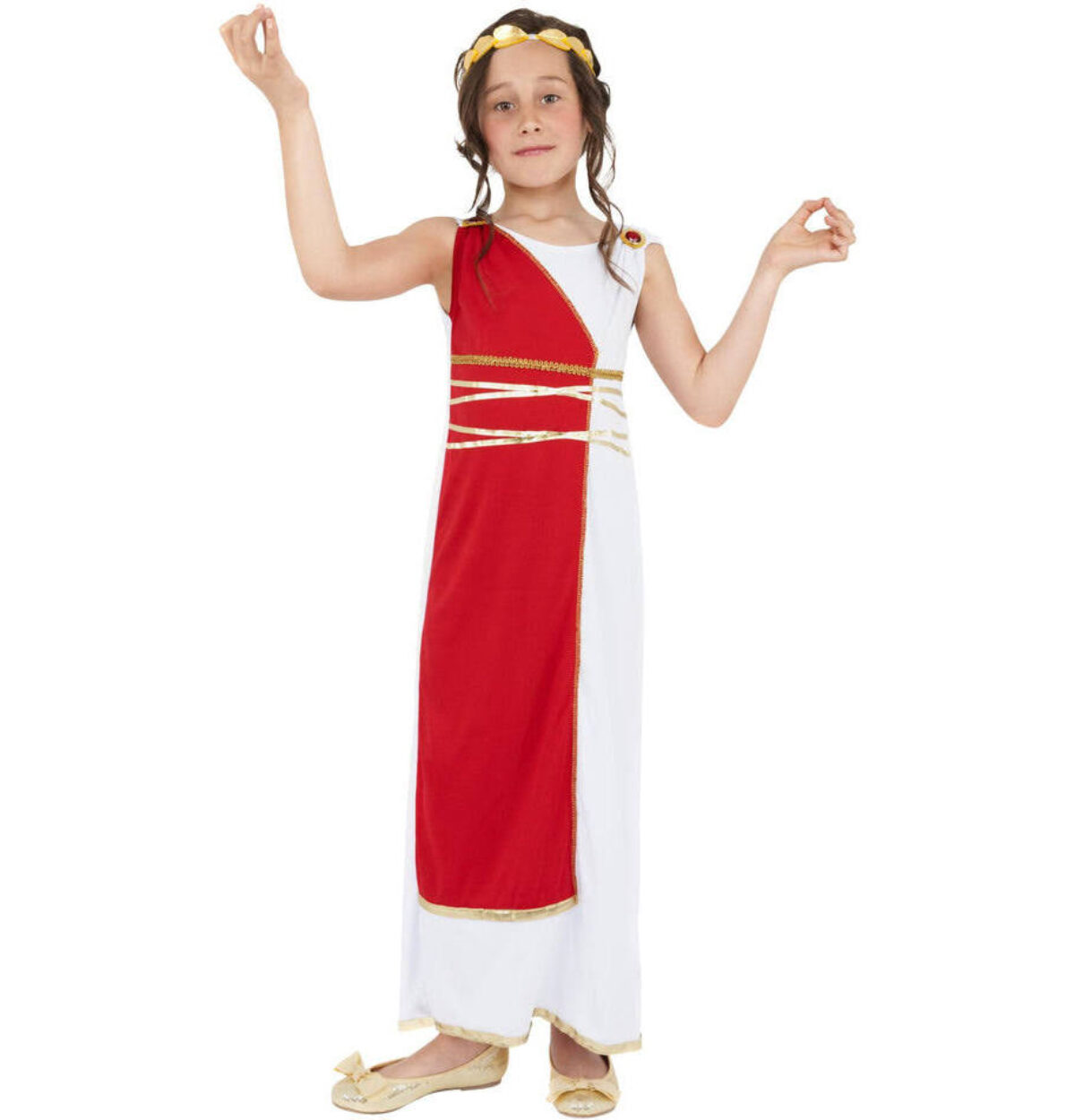 Red Roman Grecian Girl Child Costume