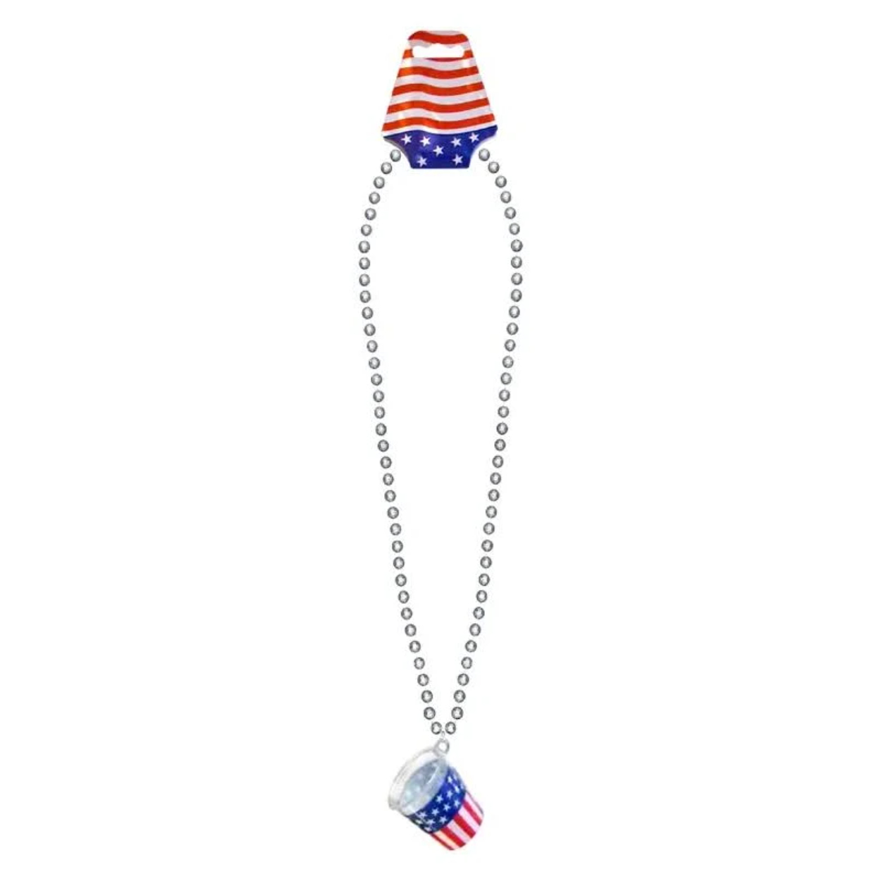 shopping-78-2.jpg USA Flag Shot Glass On Chain - Image 1