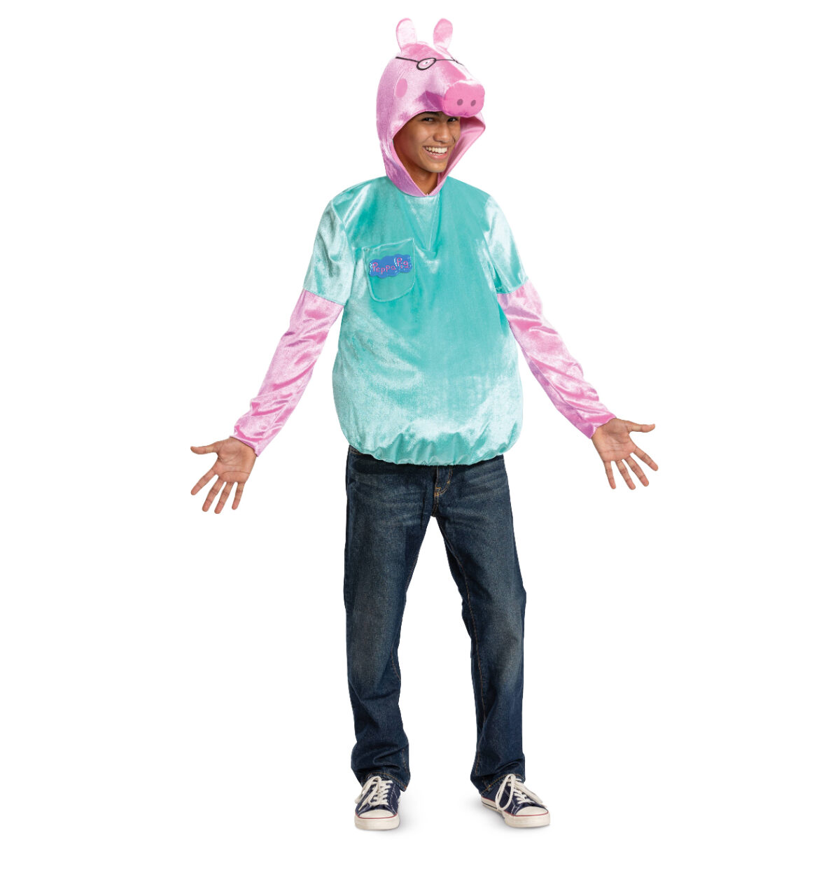 PEPPA PIG DADDY PIG DELUXE ADULT  COSTUME