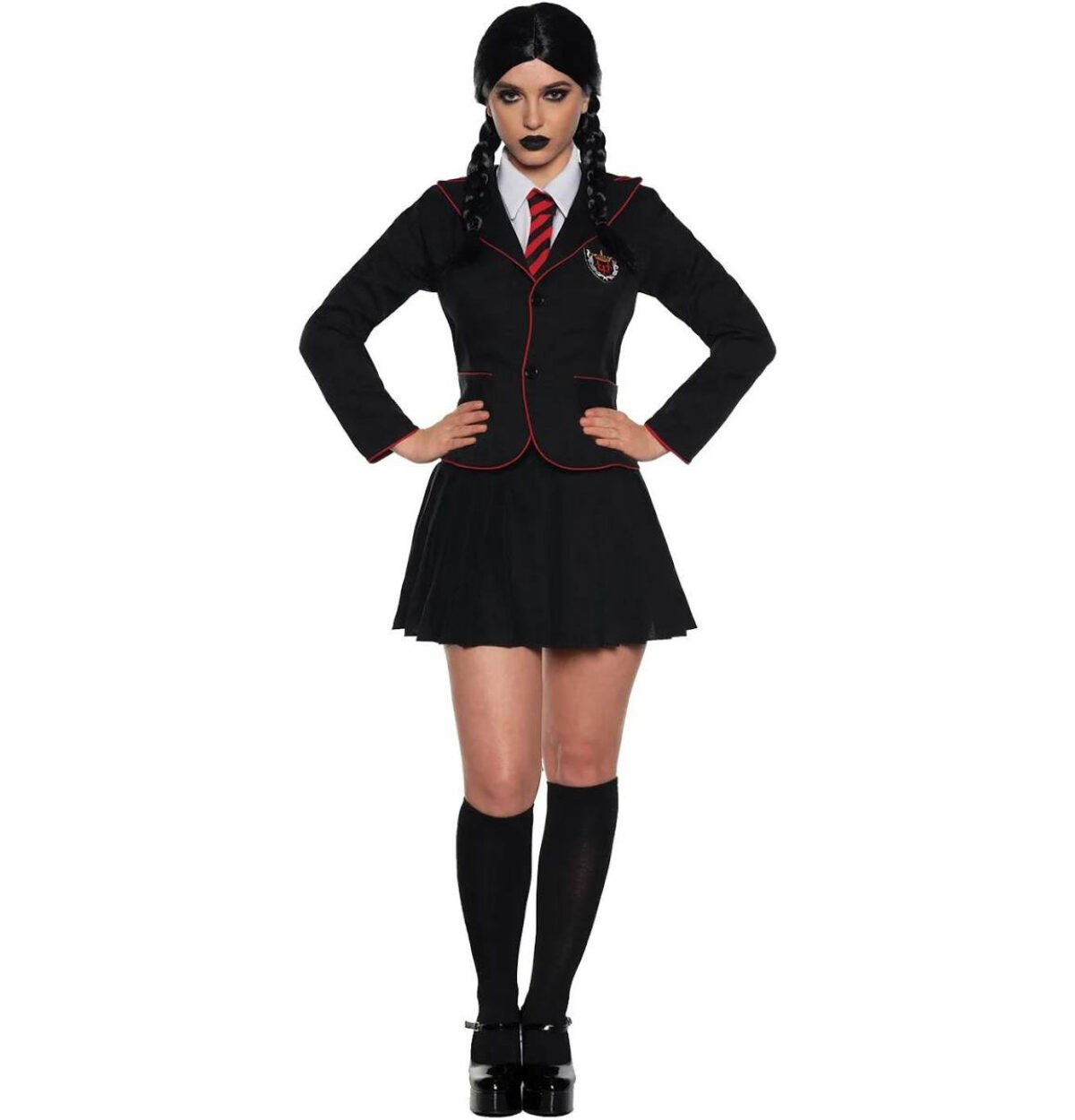 Wednesday Addams inspired Gothic Schoolgirl Adult Costume
