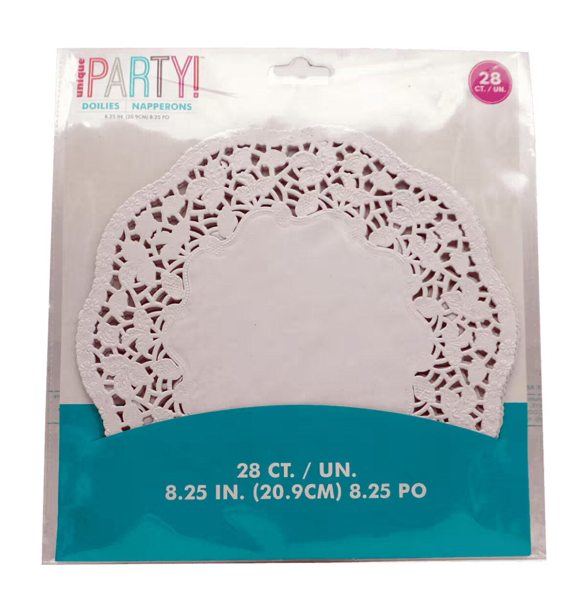 White 8.25" Doilies 28ct