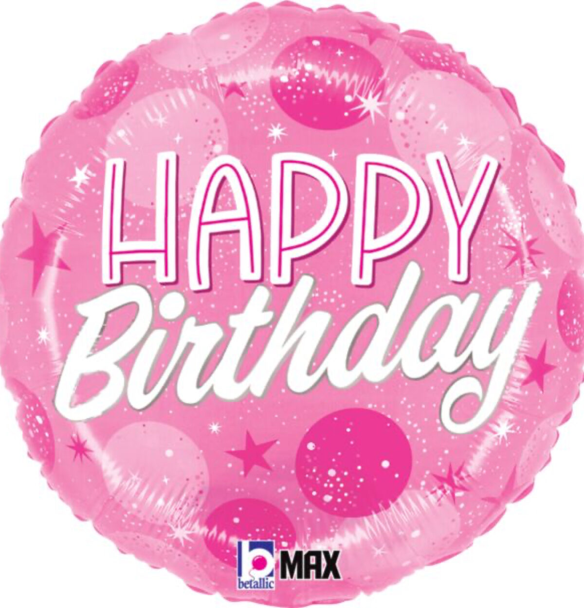 18" Happy Birthday Pink Sparkle Balloon #366