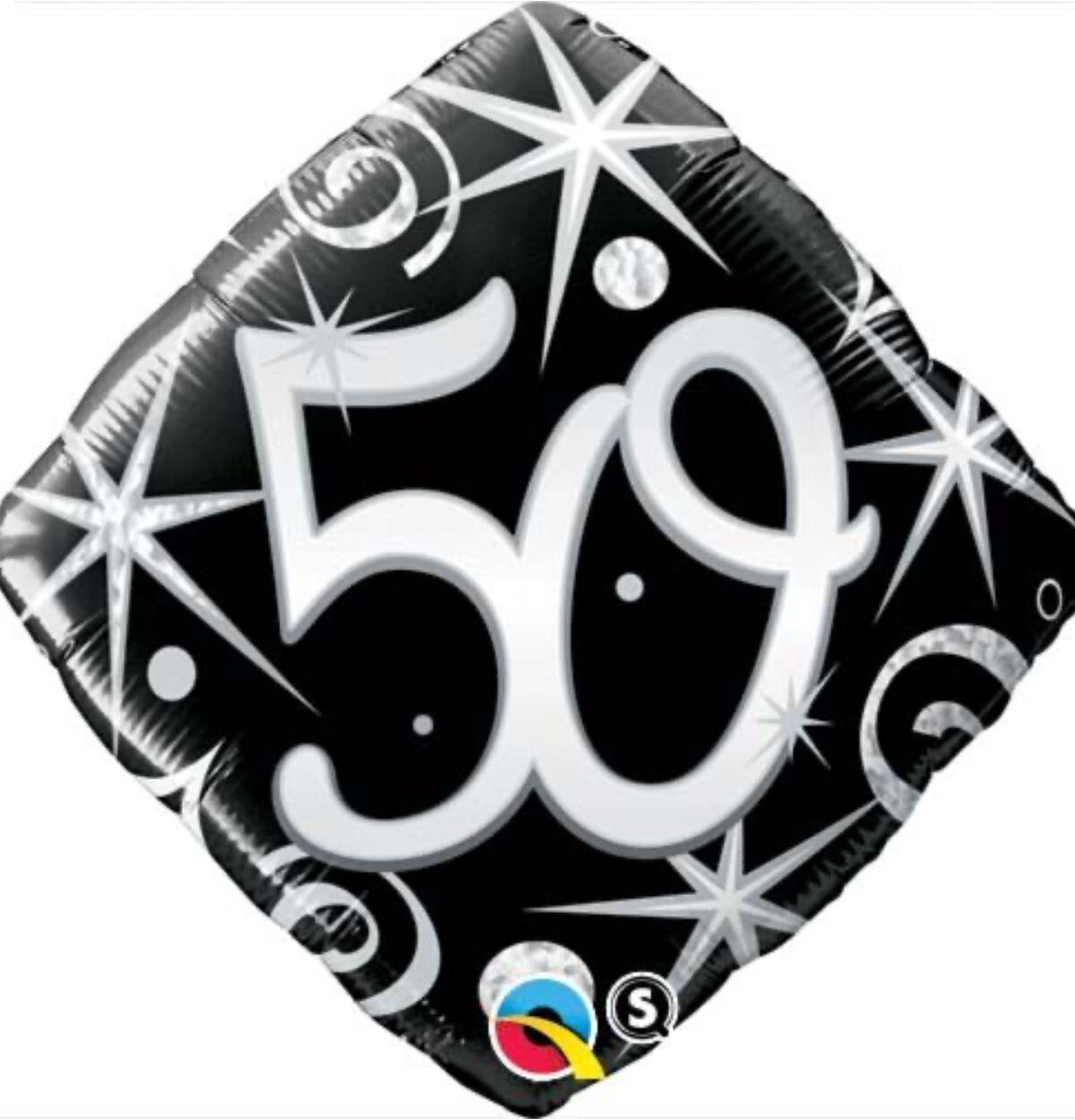 18" Elegant Swirl 50th Bday Balloon #165