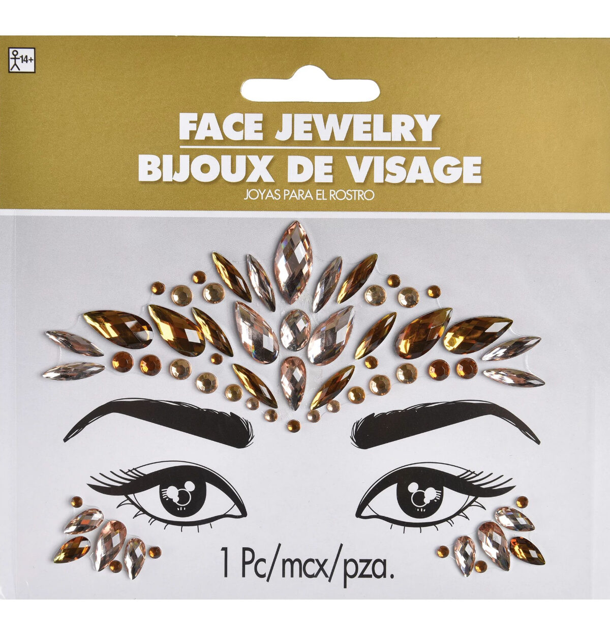 Face Jewels Gold