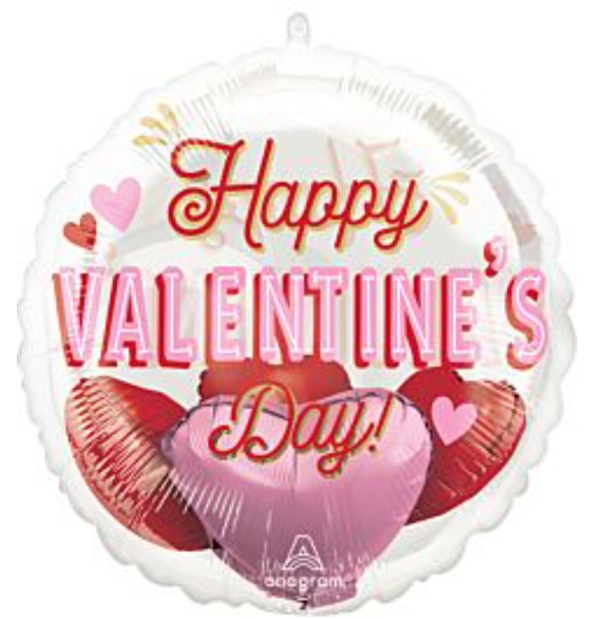 20" Retro Valentine's Day Hearts Balloon